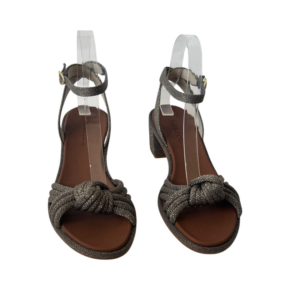 Rothy's The Knot Sandal In Silver Sand Size 8.5 - Picture 4 of 9